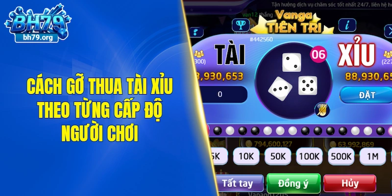 Cách gỡ thua tài xỉu theo từng cấp độ người chơi